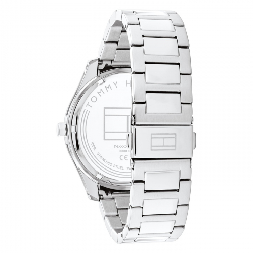 Preview: Tommy Hilfiger Herren Armbanduhr 1710537 Multifunktion Datum-Wochentag, Grün, bicolor