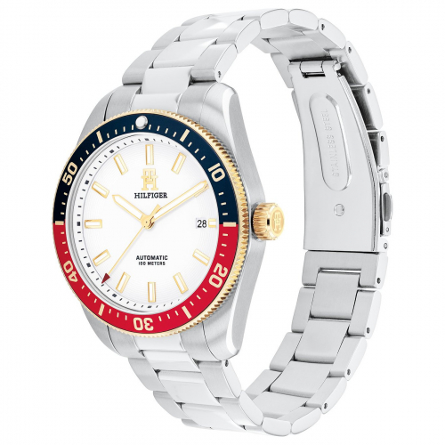 Tommy Hilfiger Herren Armbanduhr 1710551 Automatik Edelstahl, 10ATM