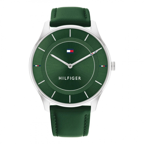 Tommy Hilfiger Damen Armbanduhr 1782553 Lederband, Grün, 40mm