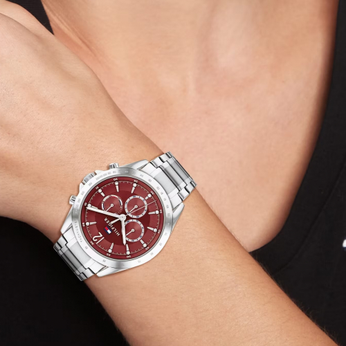 Preview: Tommy Hilfiger Damen Armbanduhr 1782559 Multifunktion, 40mm, Rot