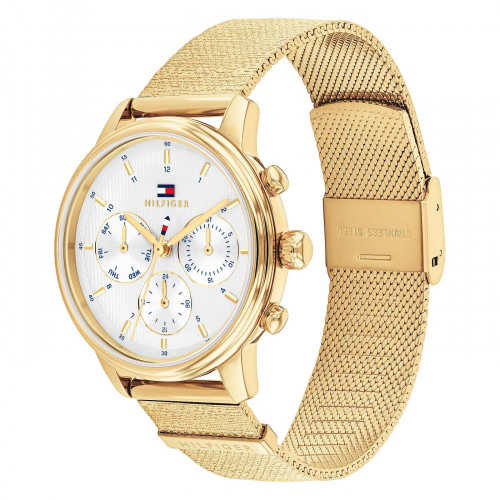 Tommy Hilfiger Damen Armbanduhr 1782808 Multifunktion goldfarben, 34mm