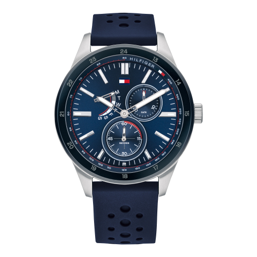 Tommy Hilfiger Herren Armbanduhr 1791635 Multifunktion Silikonband