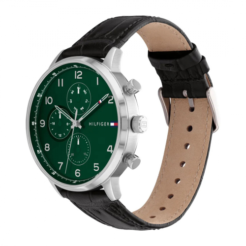 Preview: Tommy Hilfiger Herren Armbanduhr 1791985 Multifunktion Datum-Wochentag, Grün