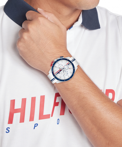 Tommy Hilfiger Herren Armbanduhr 1792167 Chrono Silikonband