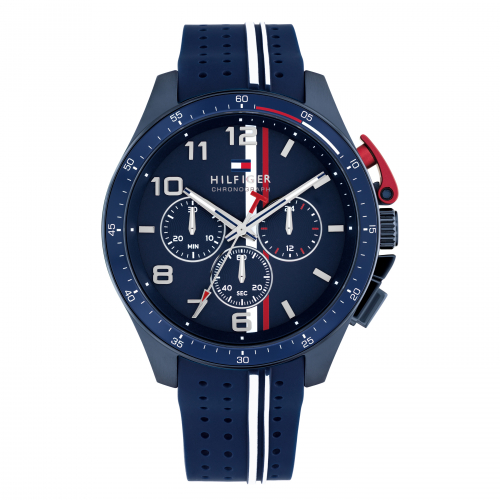 Tommy Hilfiger Herren Armbanduhr 1792169 Chrono Silikonband