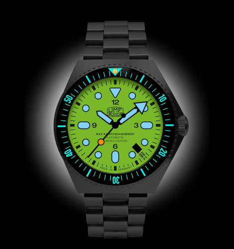UMF Ruhla 1928M-1 Armbanduhr NVA Kampfschwimmer Automatik, Saphirglas, 42mm