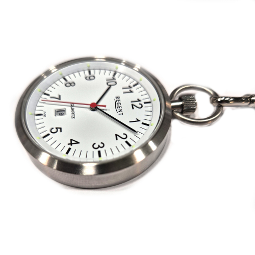 Regent 1956.42.49 Taschenuhr Quarz mit Kette, 43mm