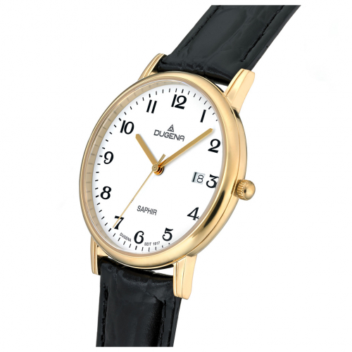 Dugena Herren Armbanduhr 2170996-1 goldfarben, Saphirglas, 35mm