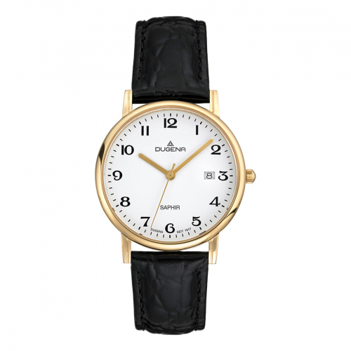 Dugena Herren Armbanduhr 2170996-1 goldfarben, Saphirglas, 35mm