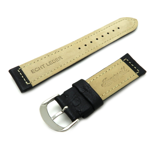 Ingersoll Ersatzband Lederband schwarz mit Narbung Stegbreite 22mm