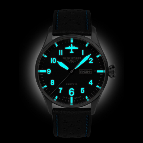 Bauhaus Aviation Flight Control 2766-3 Automatik, Day-Date, Herrenuhr