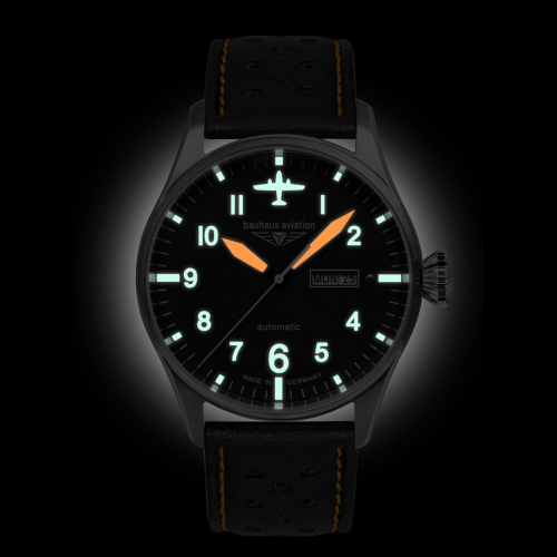 Bauhaus Aviation Flight Control 2766-5 Automatik, Day-Date, Herrenuhr