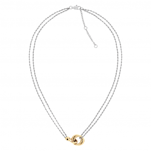 TOMMY HILFIGER Damen Kette mit Anhänger 2780989 Edelstahl bicolor 41 + 5cm