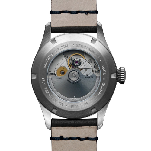 bauhaus Aviation 2790-3 Tornado Herrenuhr Automatik, Gangreserveanzeige und Lederband
