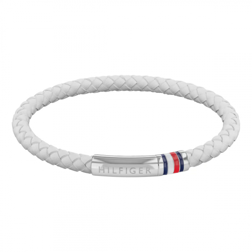 TOMMY HILFIGER 2790405 Herren Armband Magnetverschluss Silberfarben, weiß