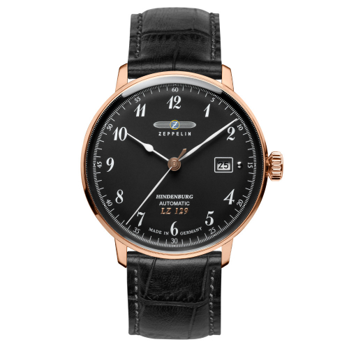 ZEPPELIN Herren Armbanduhr Automatik Serie LZ129 Hindenburg 7068-2, roségolden