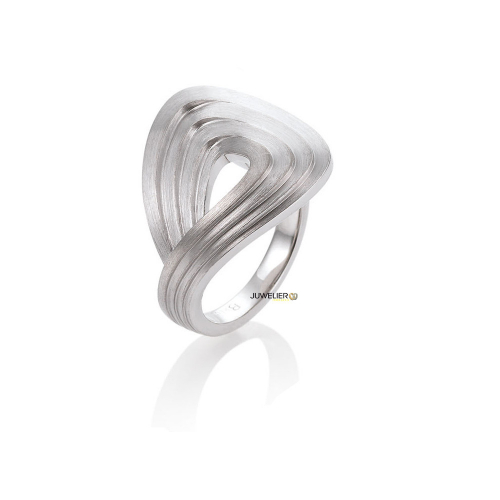 Ring 925 Silber Damenring gebürstet 44014220 -Made by Breuning-