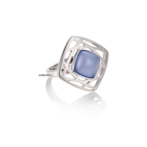 Ring 925 Silber mit echter Achat-Chalzedon Damenring 42032270 -Made by Breuning-