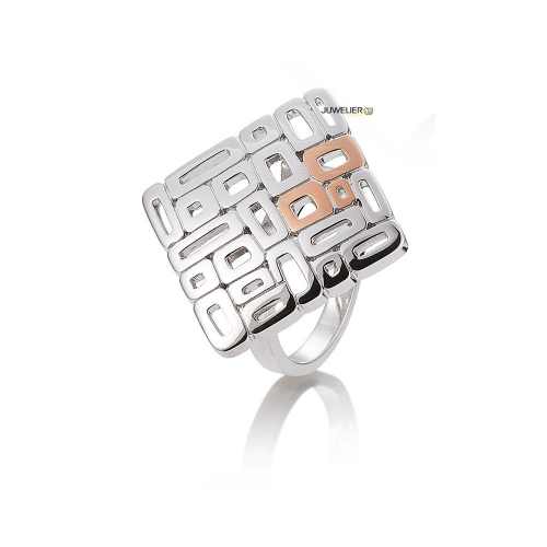 Ring 925 Silber bicolor Damenring 4414270 -Made by Breuning-