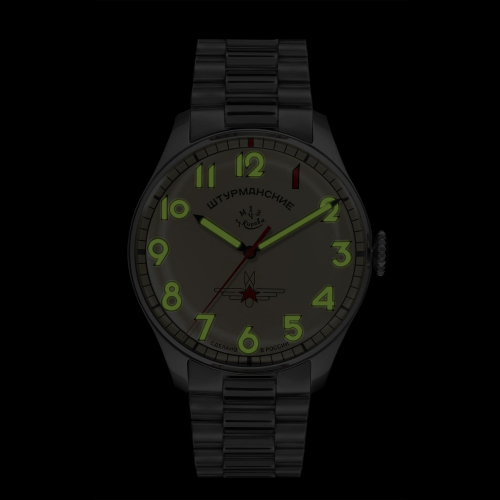 Preview: Sturmanskie Armbanduhr Automatik 3695121B Gagarin Vintage Retro Stahlband