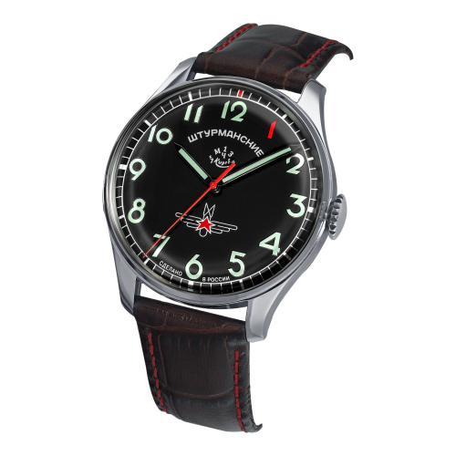 Preview: Sturmanskie Armbanduhr Automatik 3695122 Gagarin Vintage Retro Lederband