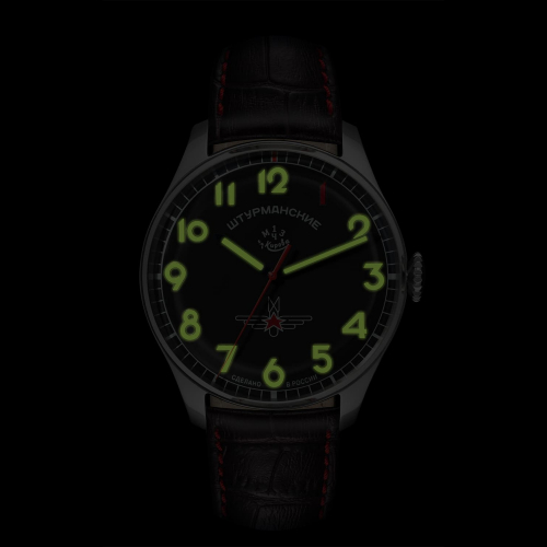 Preview: Sturmanskie Armbanduhr Automatik 3695122 Gagarin Vintage Retro Lederband