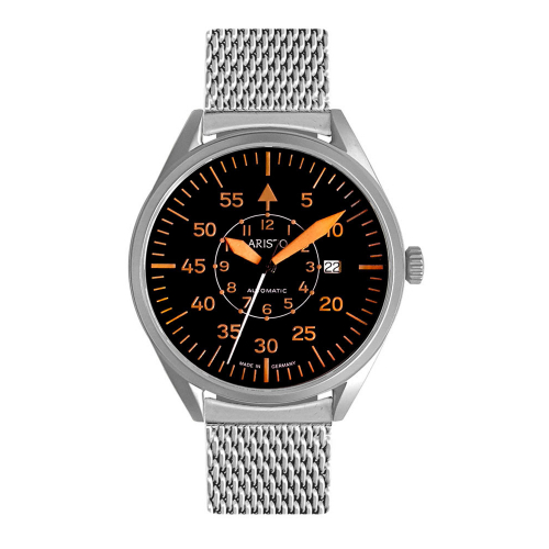 ARISTO Pilot 43mm Herren Armbanduhr Fliegeruhr Automatik Selita-Werk Saphirglas
