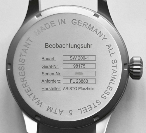 Preview: ARISTO Fliegeruhr Pilot unbranded Ronda-Automatik-Werk 3H245 Beobachtungsuhr