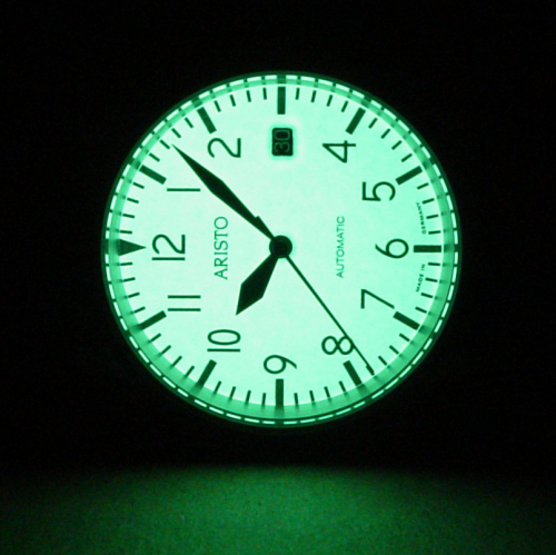 ARISTO 3H41 Jäger 90 Automatic Fliegeruhr Leuchtzifferblatt Textilband olivgrün 10ATM