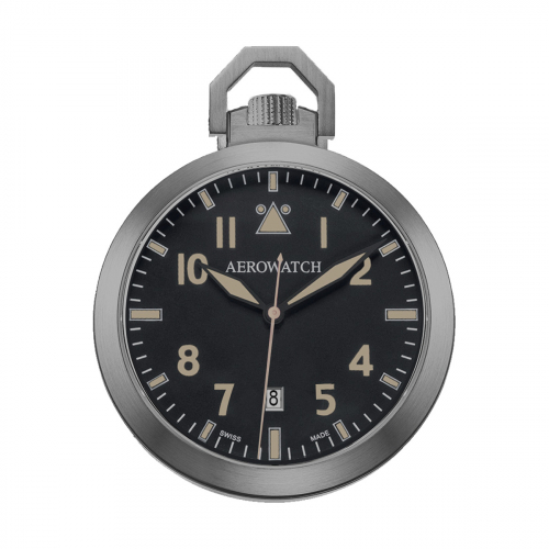 AEROWATCH 42829 AA06 Taschenuhr Lépine Flieger Datum, 48mm