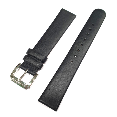 Dugena Ersatzband Lederband schwarz Stegbreite 18mm, Schlicht