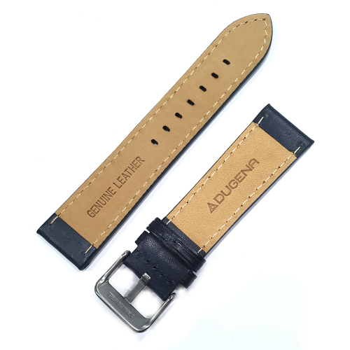 Dugena Ersatzband Lederband blau Stegbreite 22mm