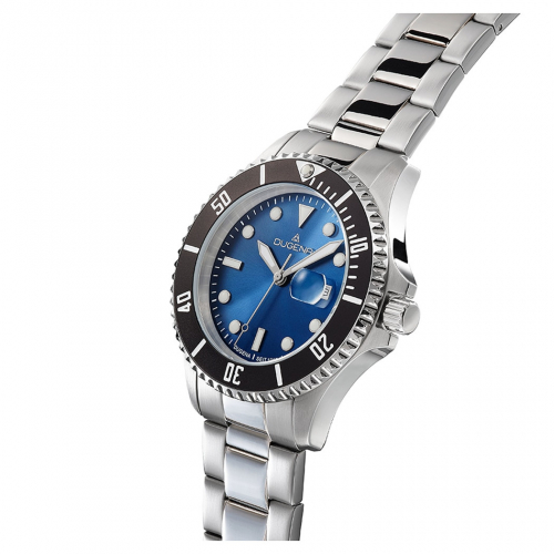 Dugena 4461075 Diver XL 44mm Herren Taucheruhr bis zu 30 ATM, Edelstahl