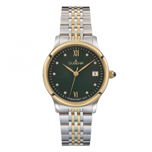Dugena Damen Armbanduhr 4461083 Florenz Datum Saphirglas Bicolor, 32mm
