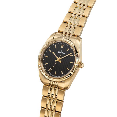 Dugena Damen Armbanduhr 4461164 Paris Datum goldfarben, 26mm