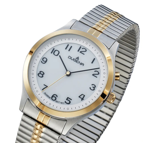 Preview: Dugena Armbanduhr 4461248 Bari Licht Bicolor, Zugband, 37mm
