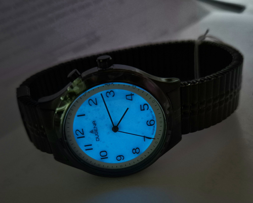 Preview: Dugena Armbanduhr 4461250 Bari Licht Schwarz, Zugband, 37mm