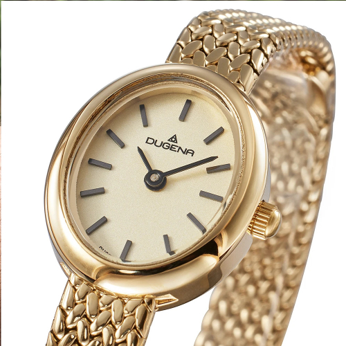 Preview: Dugena Damen Armbanduhr 4461278 Ella goldfarben, 19x22mm