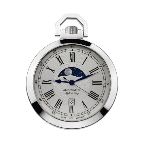 AEROWATCH Lépines 44829 AA01 Taschenuhr Night & Day Quarz, 48mm