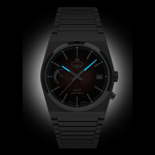 Ruhla Solar Uhr 4640M-3 Space Control, Datum, 40mm, Akkustandanzeige