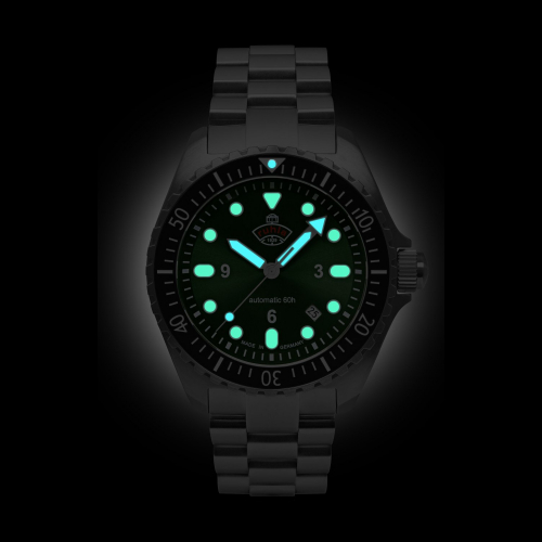 Preview: Ruhla 4960M-4 NVA Kommando Minentaucher Automatik Uhr 60h Gangreserve, 20ATM