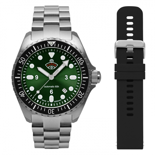 Ruhla 4960M-4 NVA Kommando Minentaucher Automatik Uhr 60h Gangreserve, 20ATM