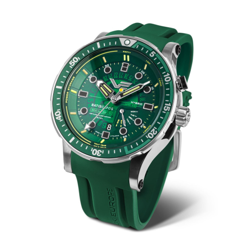 Vostok Europe Batiscafos Hybrid PX84-​511A770, 2x Bänder, 30ATM, Tritium
