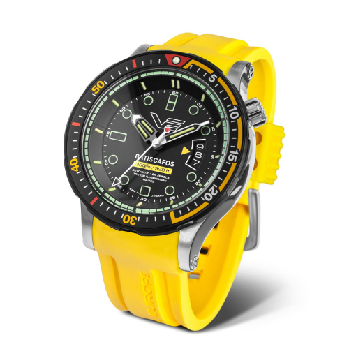 Vostok Europe Batiscafos Automatik NH35-​511E767, 2x Bänder, 30ATM, Tritium