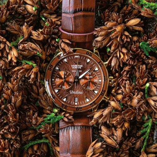 Vostok Europe Damenuhr Undine Chronograph VK64-​515B569 mit 3 Armbänder