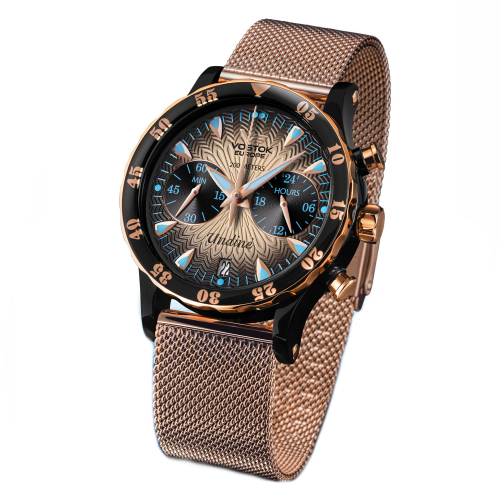 Vostok Europe Undiné Lady Line Chronograph VK64-​515E627B mit 3 Armbänder
