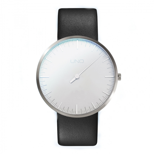 Botta 551190 UNO Quarz Jubiläumsuhr Titan Einzeigeruhr, 40mm Armbanduhr, Lederband