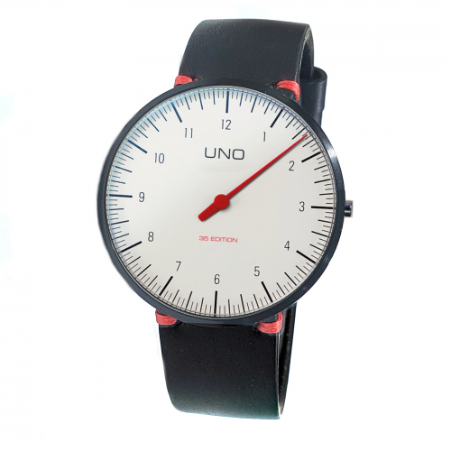 Botta UNO 35 Edition 551390BE Armbanduhr Titan Einzeigeruhr, Sattellederband, 40mm