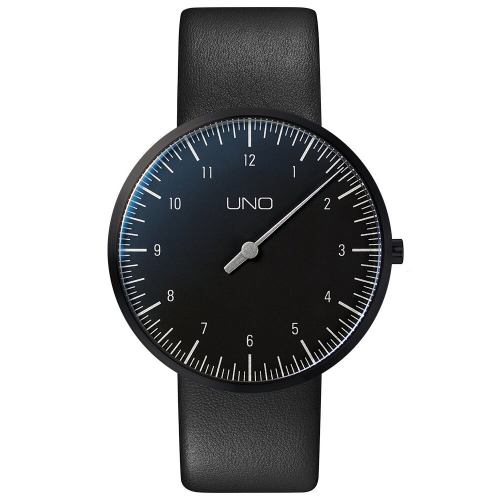 Botta UNO 559090BE Armbanduhr Titan Einzeigeruhr, Lederband, 40mm