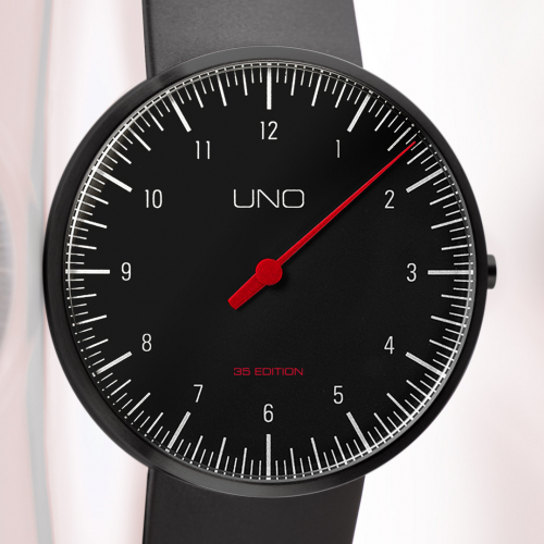 Botta UNO 35 Edition 559390BE Armbanduhr Titan Einzeigeruhr, Sattellederband, 40mm